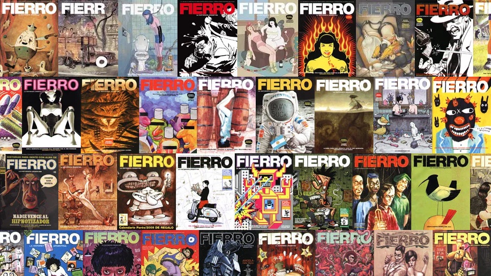 Collage de portadas de Fierro segunda época